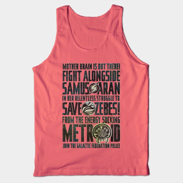 Save Zebes! Tank Top by barrettbiggers